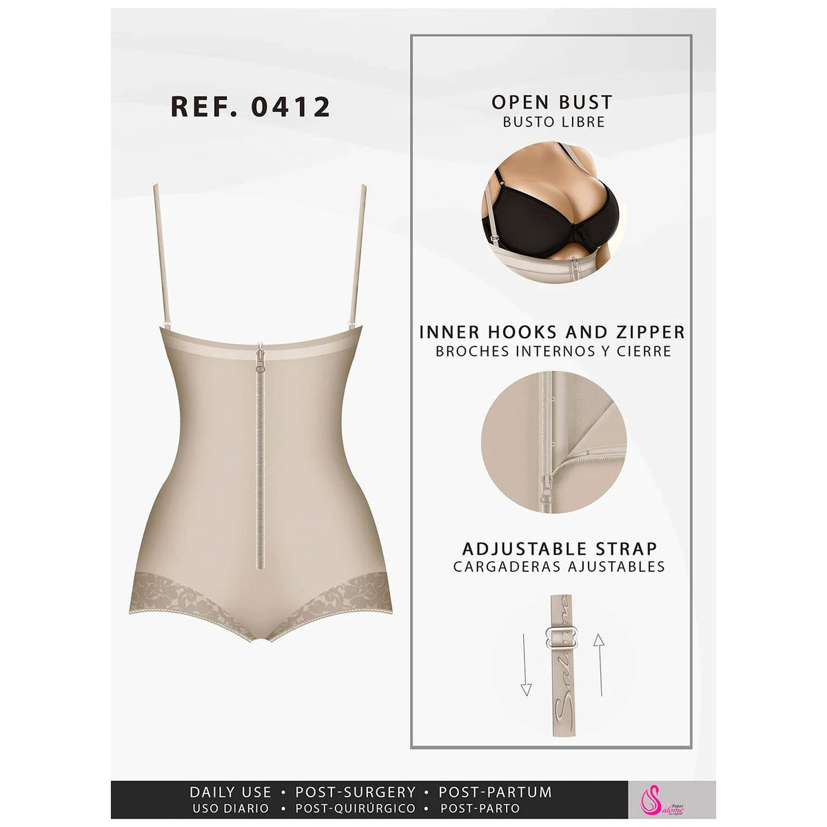 Fajas Salome 0412 – Colombian Butt Lifter Shapewear | Tummy Control Faja - Colombian Shapewear | Siluets