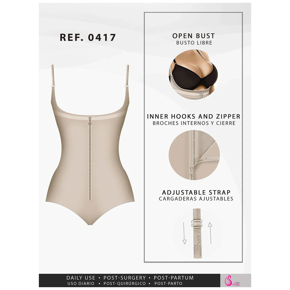 Fajas Salome 0417 – Colombian Butt Lifter Shapewear | Tummy Control - Colombian Shapewear | Siluets