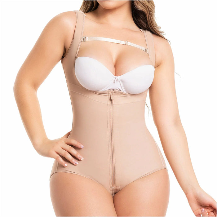 Fajas Salome 0419 | Butt Lifter Hiphugger Mid Thigh Body Shaper | Open Bust Tummy Control Shapewear for Women | Powernet - Colombian Shapewear | Siluets