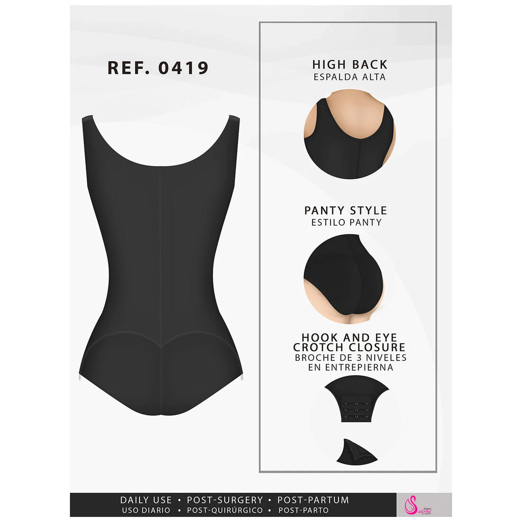 Fajas Salome 0419 | Butt Lifter Hiphugger Mid Thigh Body Shaper | Open Bust Tummy Control Shapewear for Women | Powernet - Colombian Shapewear | Siluets