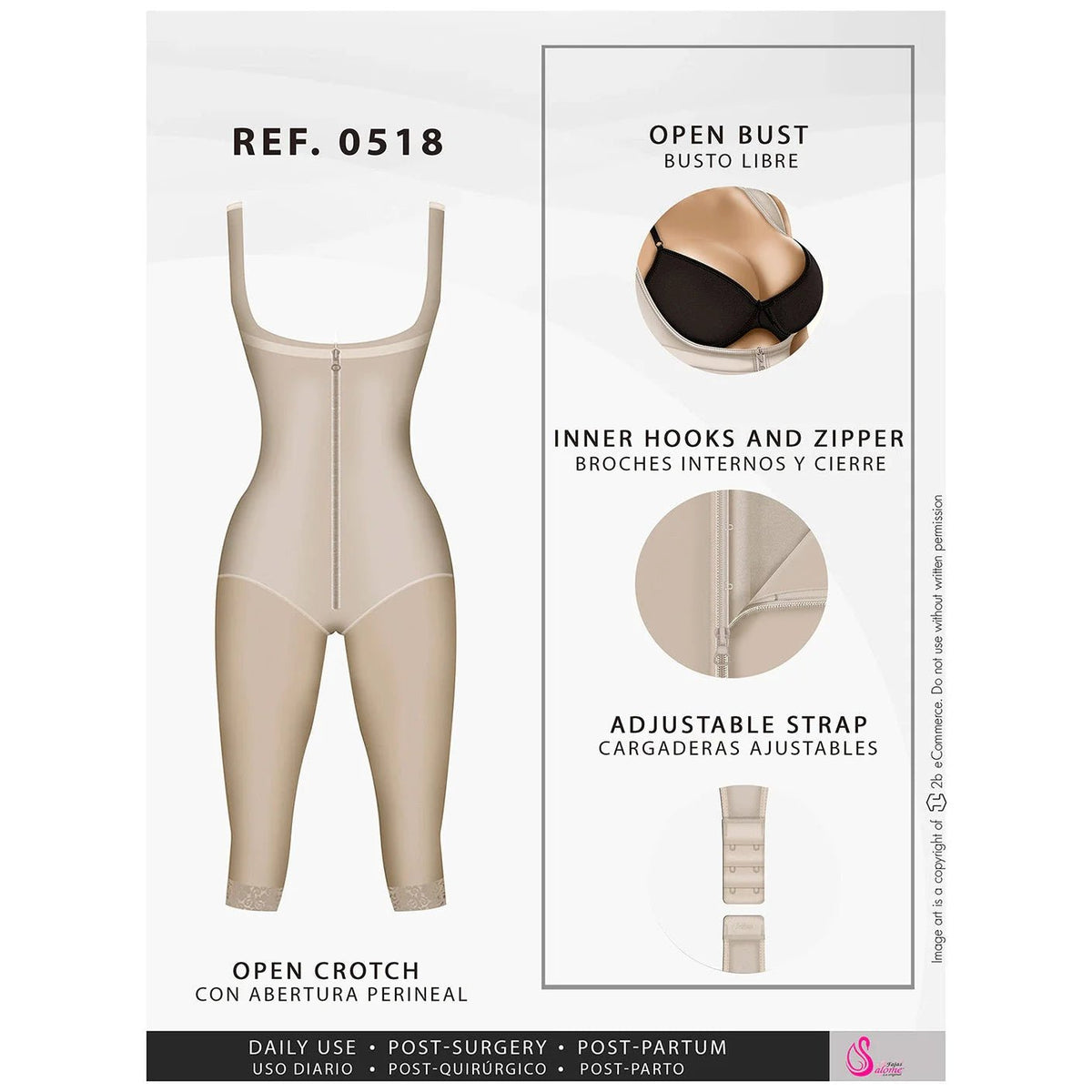 Fajas Salome 0518 – Colombian Full Body Shaper | High Compression Faja - Colombian Shapewear | Siluets