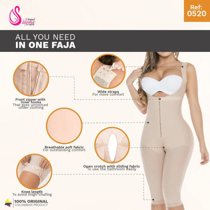 Fajas Salome 0520 – Colombian Full Body Shaper | High Compression Faja - Colombian Shapewear | Siluets
