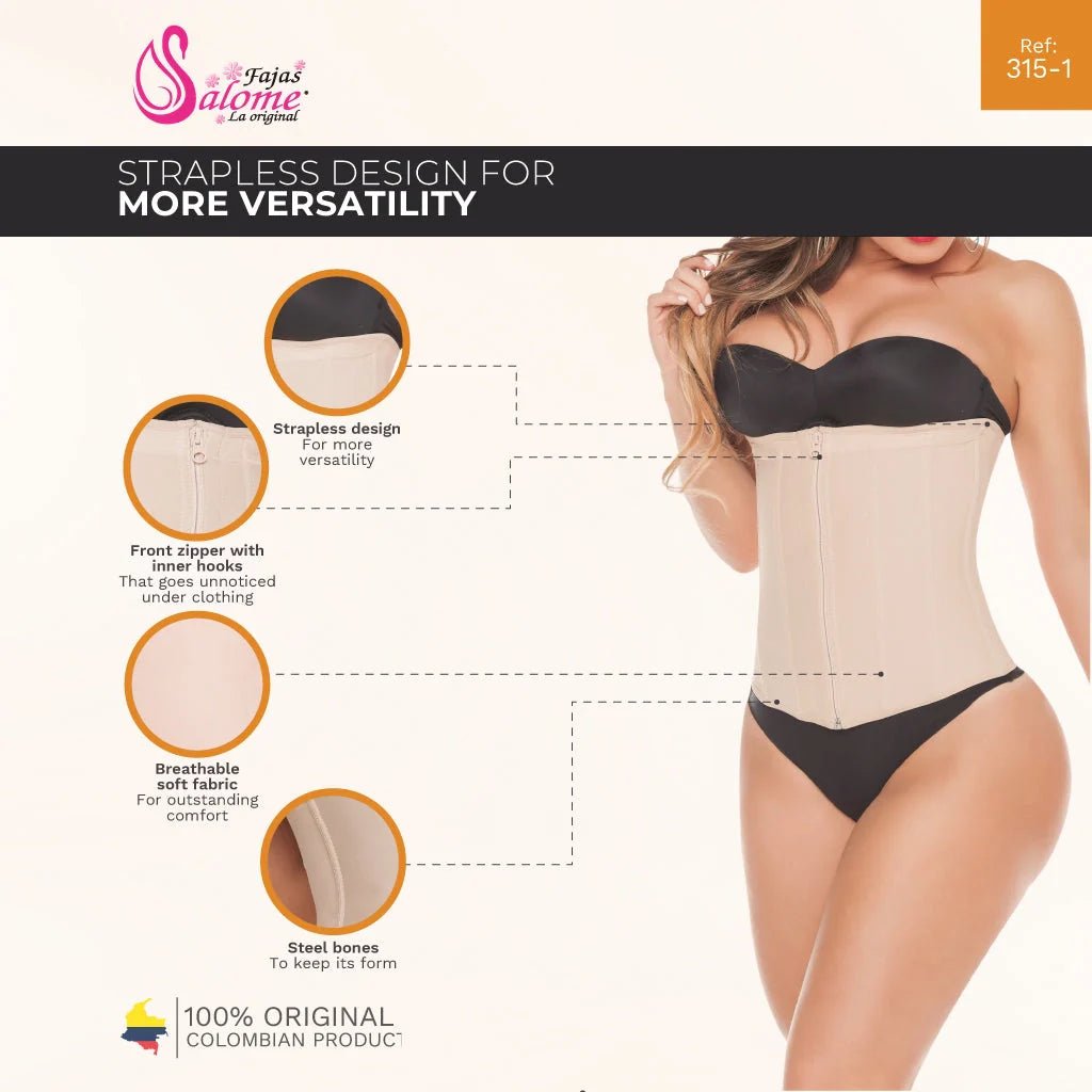 Fajas Salome 0315 - 1 – Colombian Waist Cincher Trainer | Tummy Control - Colombian Shapewear | Siluets