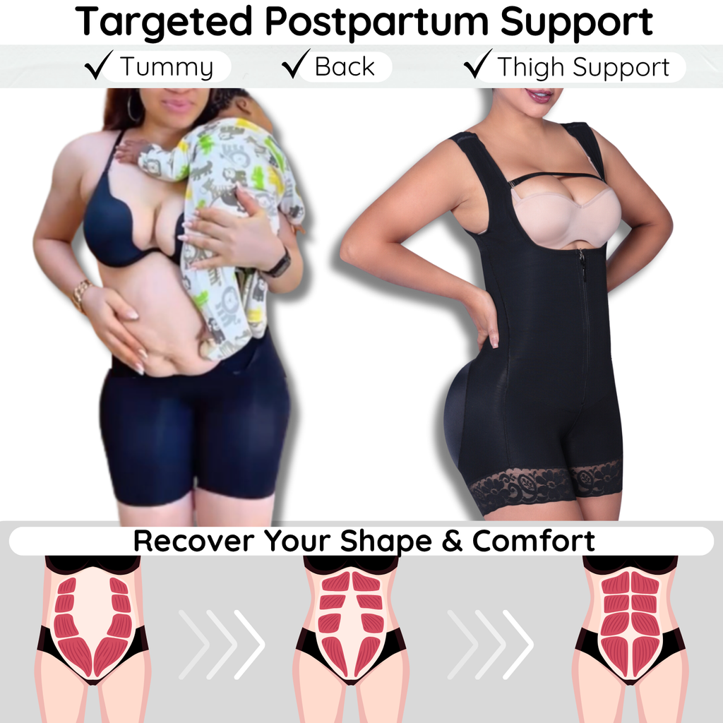 Siluet 1028 Postpartum Bodysuit – Colombian Shapewear for Tummy, Back & Thigh Support