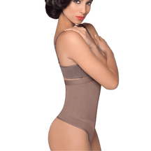 Siluet 1T2355 – Silicone - Lined High - Waisted Shaper Thong | Seamless Tummy Control - Colombian Shapewear | Siluets