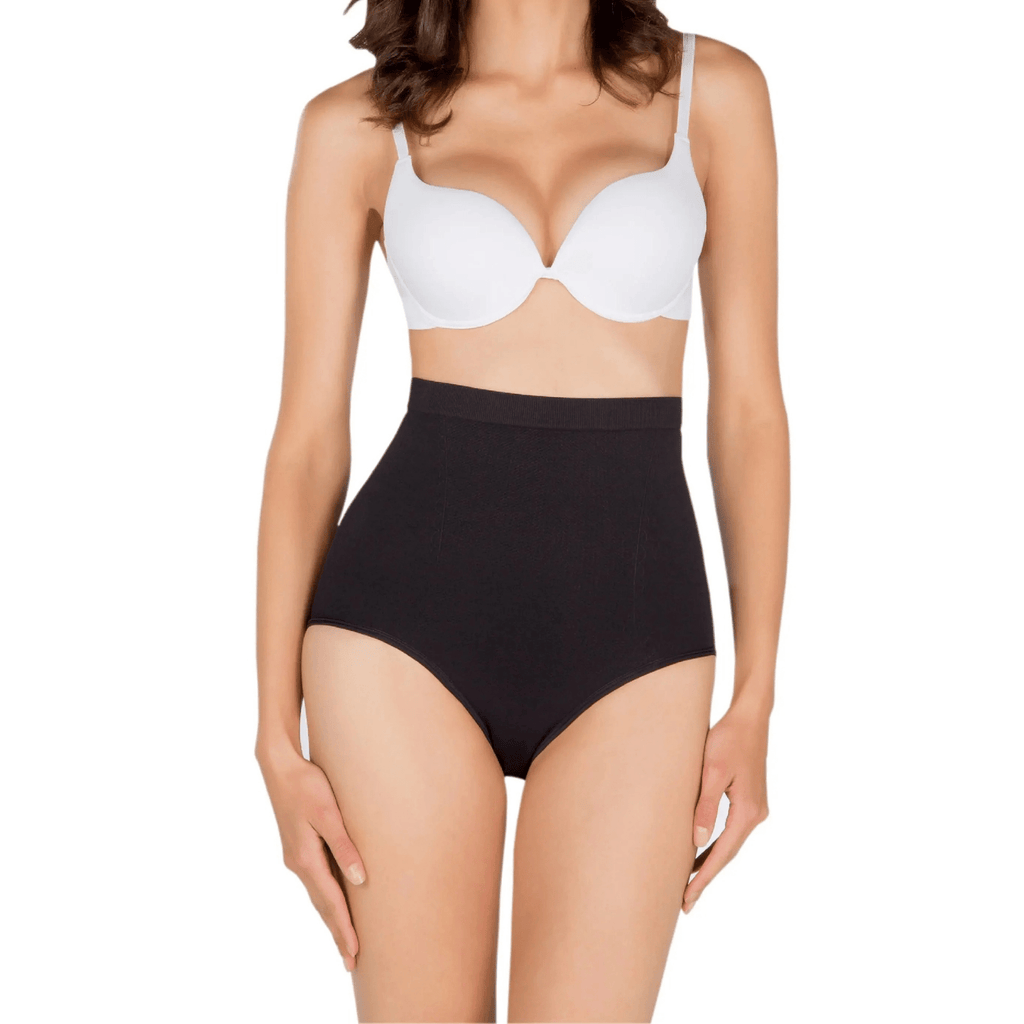 Siluet 1T6089 – Anti - Cellulite Seamless High - Waisted Shaper Briefs | Tummy Control & Smooth Silhouette - Colombian Shapewear | Siluets