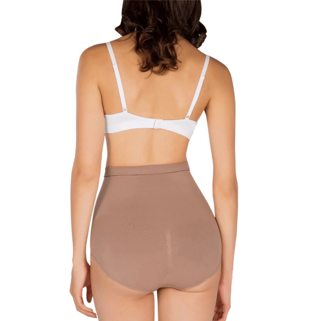 Siluet 1T6089 – Anti - Cellulite Seamless High - Waisted Shaper Briefs | Tummy Control & Smooth Silhouette - Colombian Shapewear | Siluets