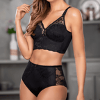 Siluet 27340412 – Soft Lace High - Waist Full Brief | Elegant Everyday Control Panties - Colombian Shapewear | Siluets