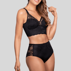 Siluet 27340412 – Soft Lace High - Waist Full Brief | Elegant Everyday Control Panties - Colombian Shapewear | Siluets