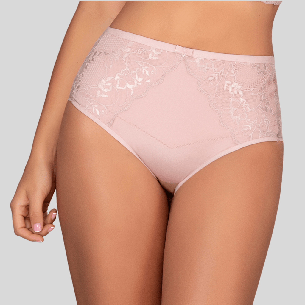 Siluet 27340412 – Soft Lace High - Waist Full Brief | Elegant Everyday Control Panties - Colombian Shapewear | Siluets