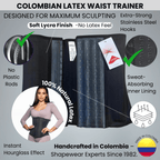 High - Compression Waist Cincher With Double Lining and 100% Natural Latex - Colombian Shapewear | Siluets