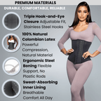 High - Compression Waist Cincher With Double Lining and 100% Natural Latex - Colombian Shapewear | Siluets
