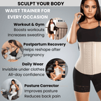 High - Compression Waist Cincher With Double Lining and 100% Natural Latex - Colombian Shapewear | Siluets