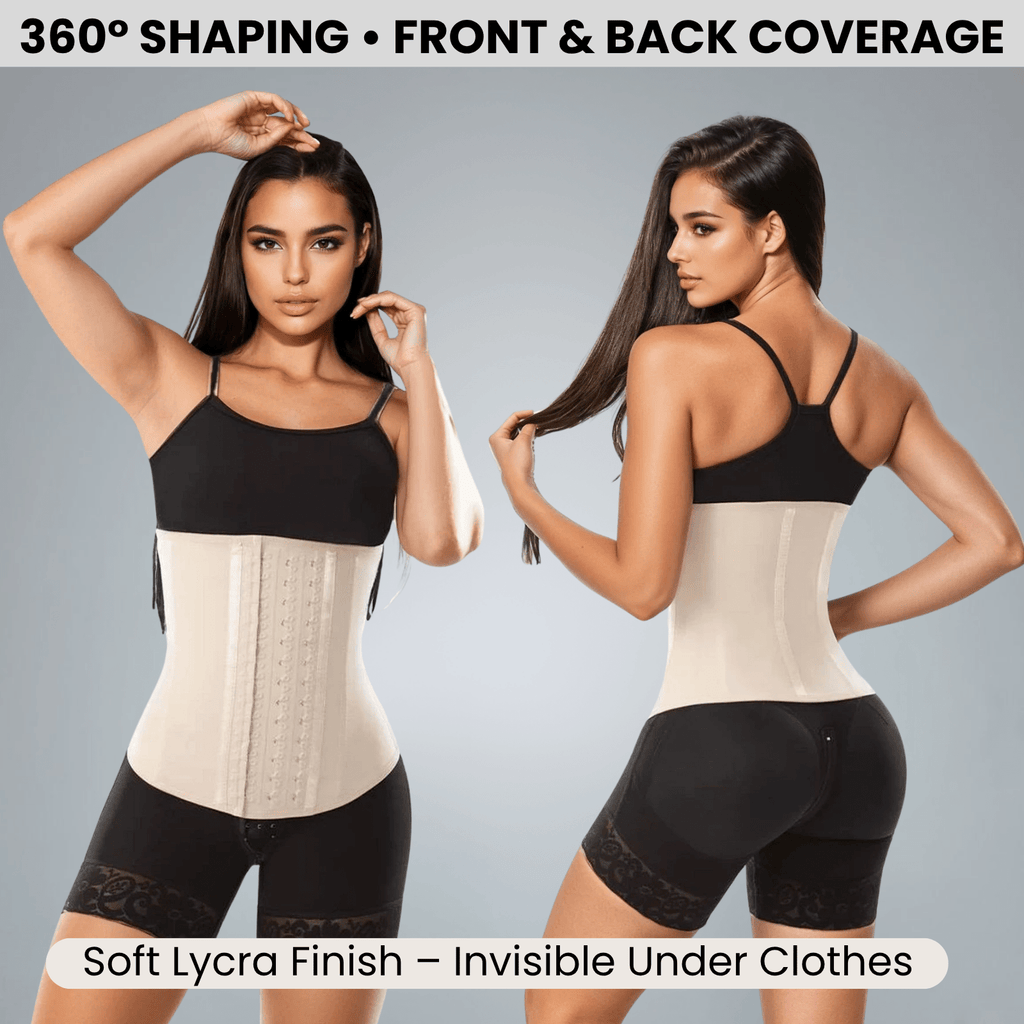 High - Compression Waist Cincher With Double Lining and 100% Natural Latex - Colombian Shapewear | Siluets