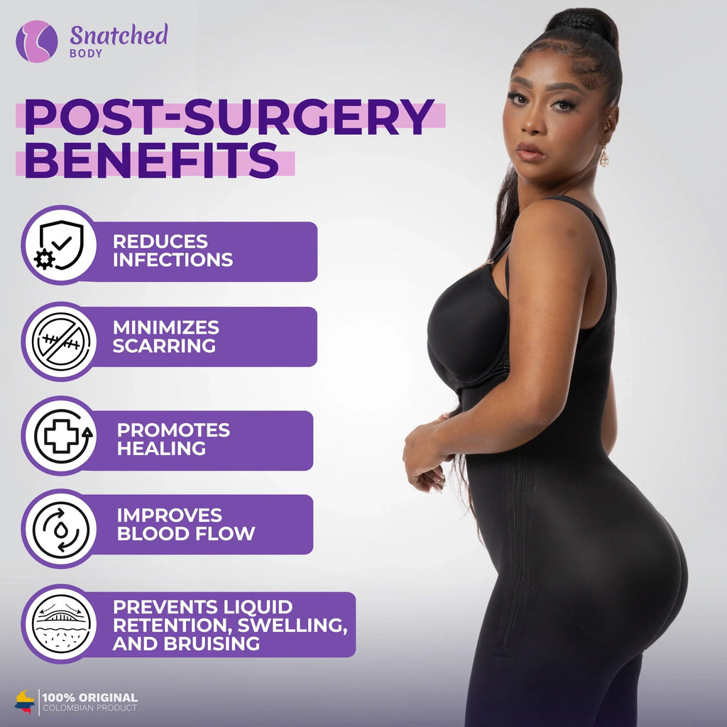 Snatched DQ02L4 – Stage 1 Colombian Post - Surgery Faja for Guitar Body Shapes - Colombian Shapewear | Siluets