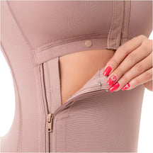 SONRYSE 010 Faja | Built - in Bra, High Back Knee Length Post Surgery Bodysuit - Colombian Shapewear | Siluets