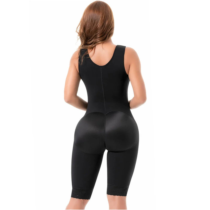 SONRYSE 010 Faja | Built - in Bra, High Back Knee Length Post Surgery Bodysuit - Colombian Shapewear | Siluets