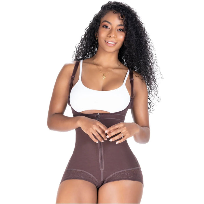 SONRYSE 020ZF | Post Surgery & Postpartum Faja | Open Bust Panty Shapewear Bodysuit | Powernet - Colombian Shapewear | Siluets