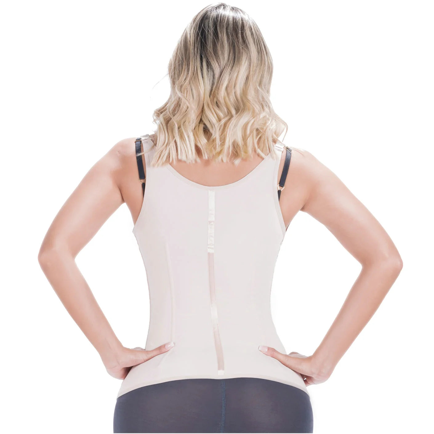 Sonryse 024ZF Colombian Shapewear Vest – High Compression Open Bust Tummy Control Girdle with Adjustable Straps | Daily Use Powernet Shaper