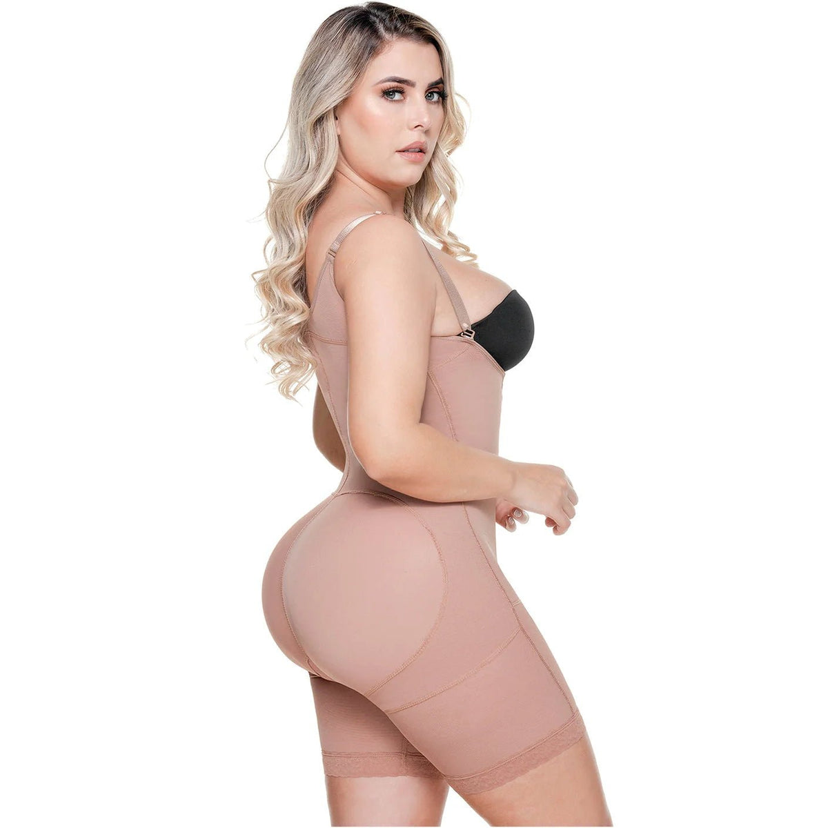 SONRYSE 047BF | Postpartum Post Surgery Compression Garment | Tummy Control Butt Lifter Body Shaper | Daily Use Open Bust Shapewear | Powernet - Colombian Shapewear | Siluets