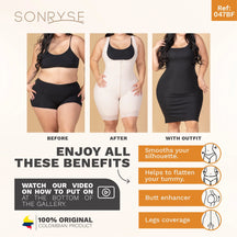 SONRYSE 047BF | Postpartum Post Surgery Compression Garment | Tummy Control Butt Lifter Body Shaper | Daily Use Open Bust Shapewear | Powernet - Colombian Shapewear | Siluets