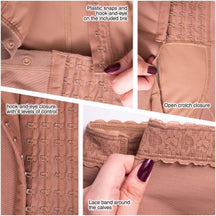 SONRYSE 052 | Colombian Full Body Shaper for Post Surgery with Built - in Bra | Butt Lifting Effect and Tummy Control | Powernet - Colombian Shapewear | Siluets