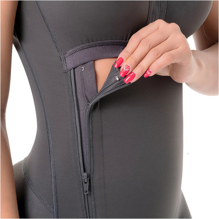 SONRYSE 053 | Colombian Mid - Thigh Post - Op Girdle with Built - in Bra | Postpartum Shapewear | Powernet - Colombian Shapewear | Siluets