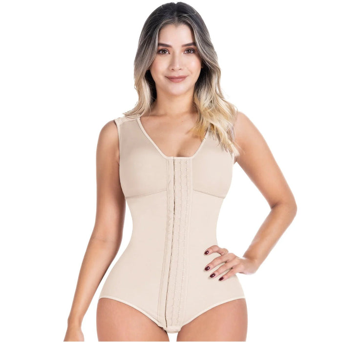SONRYSE 056BF | Panty Bodysuit Shapewear with Built - in Bra | Postpartum and Daily Use | Powernet - Colombian Shapewear | Siluets