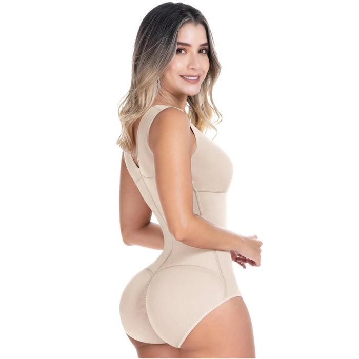 SONRYSE 056BF | Panty Bodysuit Shapewear with Built - in Bra | Postpartum and Daily Use | Powernet - Colombian Shapewear | Siluets