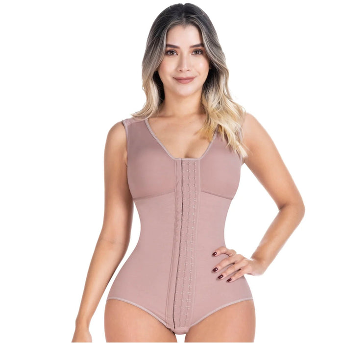 SONRYSE 056BF | Panty Bodysuit Shapewear with Built - in Bra | Postpartum and Daily Use | Powernet - Colombian Shapewear | Siluets