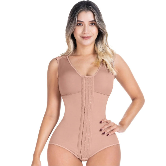 SONRYSE 056BF | Panty Bodysuit Shapewear with Built - in Bra | Postpartum and Daily Use | Powernet - Colombian Shapewear | Siluets