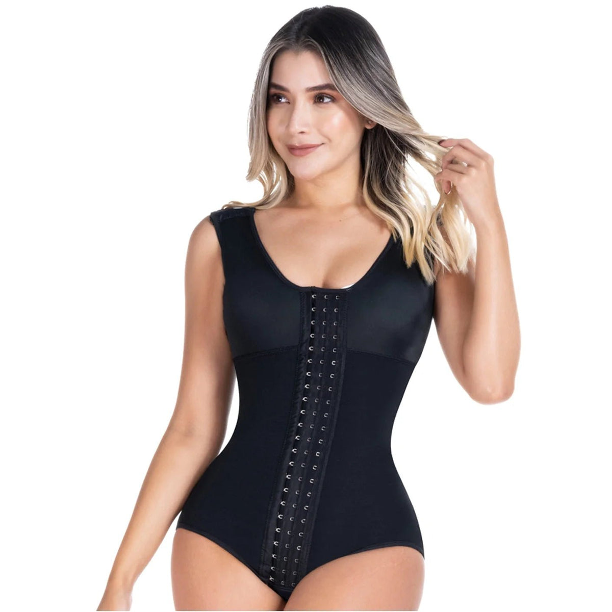 SONRYSE 056BF | Panty Bodysuit Shapewear with Built - in Bra | Postpartum and Daily Use | Powernet - Colombian Shapewear | Siluets