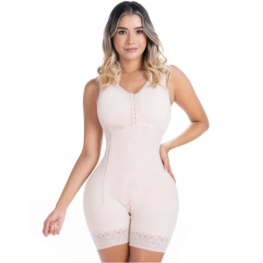 Sonryse 058BF Colombian Postpartum & Post - Surgery Stage 2 Faja – High Compression Full Body Shaper with Built - in Bra & Butt Lift | Powernet - Colombian Shapewear | Siluets