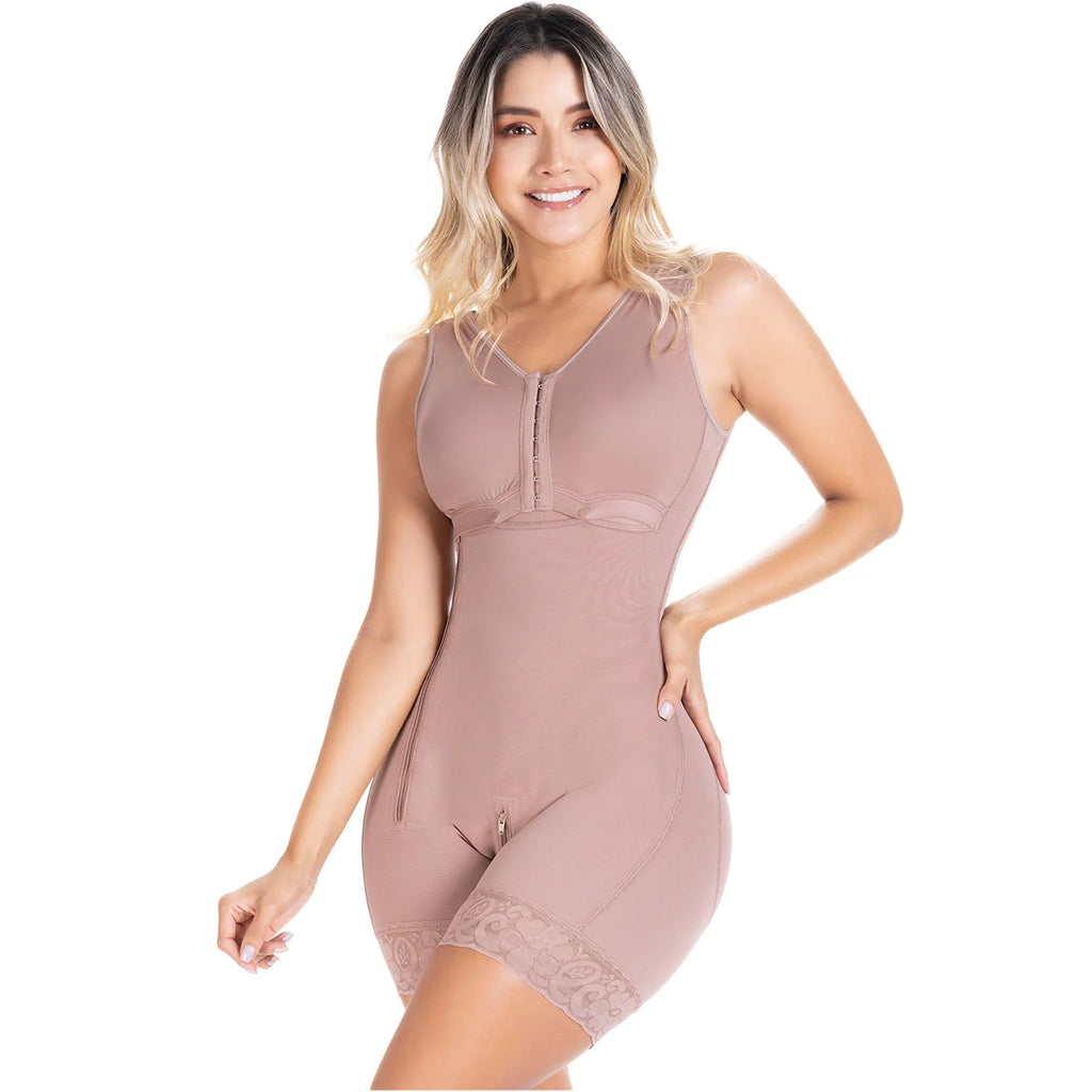 Sonryse 058BF Colombian Postpartum & Post-Surgery Stage 2 Faja – High Compression Full Body Shaper with Built-in Bra & Butt Lift | Powernet