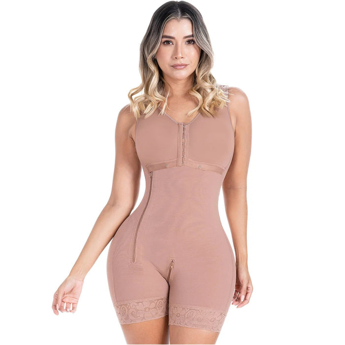 Sonryse 058BF Colombian Postpartum & Post - Surgery Stage 2 Faja – High Compression Full Body Shaper with Built - in Bra & Butt Lift | Powernet - Colombian Shapewear | Siluets