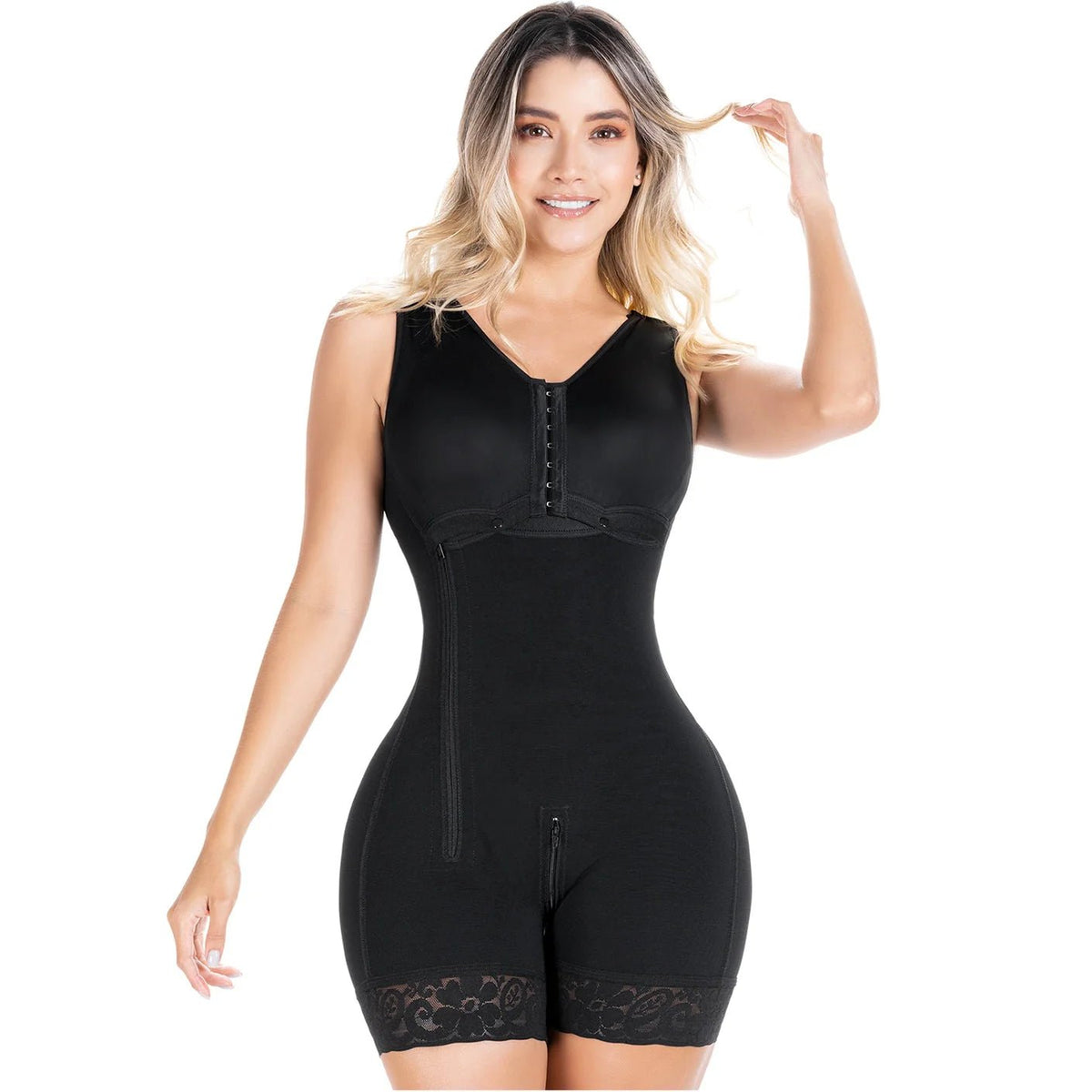 Sonryse 058BF Colombian Postpartum & Post - Surgery Stage 2 Faja – High Compression Full Body Shaper with Built - in Bra & Butt Lift | Powernet - Colombian Shapewear | Siluets