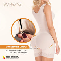 Sonryse 058BF Colombian Postpartum & Post - Surgery Stage 2 Faja – High Compression Full Body Shaper with Built - in Bra & Butt Lift | Powernet - Colombian Shapewear | Siluets