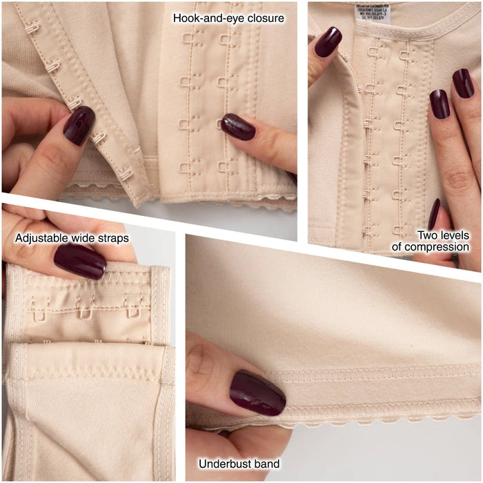 SONRYSE 065BF | Front Closure Postsurgical Bra | High Compression Cotton - Colombian Shapewear | Siluets