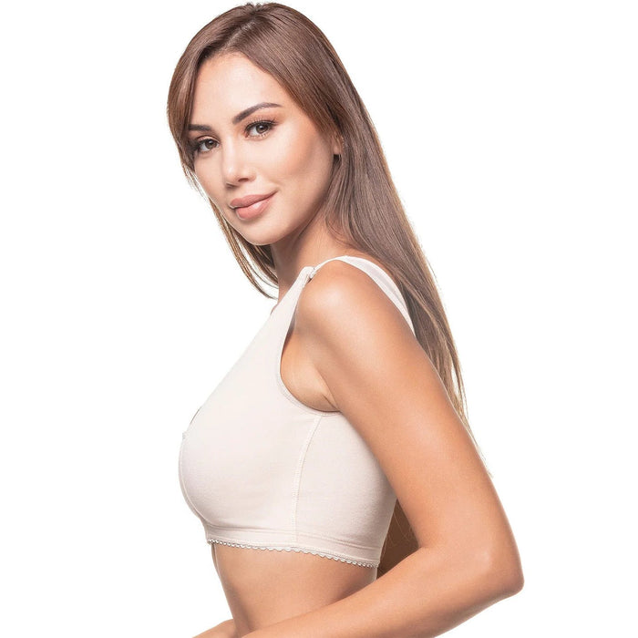 SONRYSE 065BF | Front Closure Postsurgical Bra | High Compression Cotton - Colombian Shapewear | Siluets