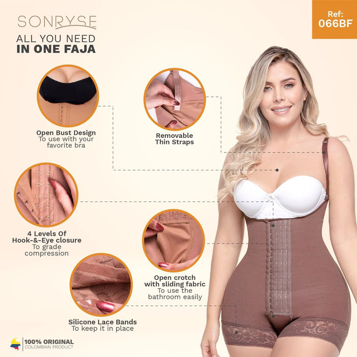 Sonryse 066 Braless Body Shaper Short – Colombian Post - Lipo Faja - Colombian Shapewear | Siluets