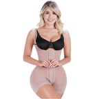 Sonryse 068BF Colombian Postpartum & Post - Surgery Faja – High Compression Tummy Control Bodysuit with Open Bust & Butt Lift | Powernet Shapewear - Colombian Shapewear | Siluets