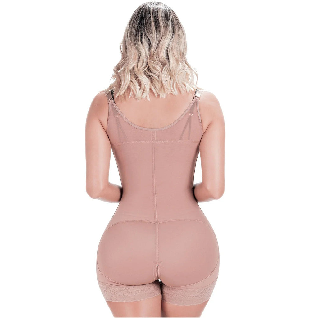 Sonryse 068BF Colombian Postpartum & Post - Surgery Faja – High Compression Tummy Control Bodysuit with Open Bust & Butt Lift | Powernet Shapewear - Colombian Shapewear | Siluets