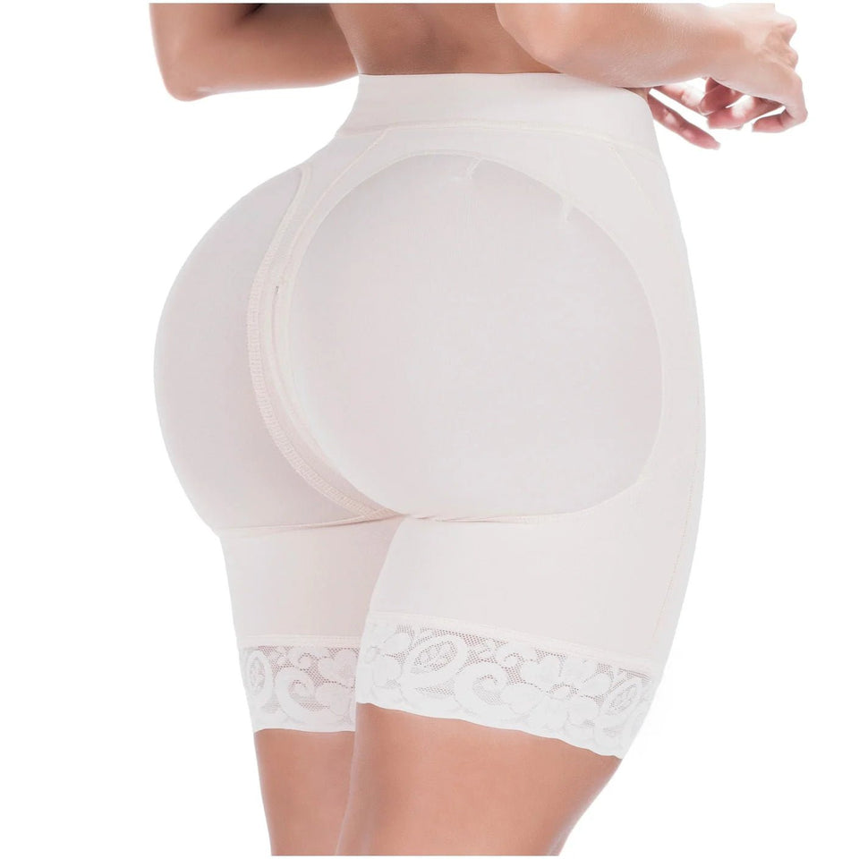 Sonryse 070ZF Colombian Butt Lifting Shapewear Shorts – High Compression Tummy Control Powernet Faja | Daily Use Slimming Shorts for Women - Colombian Shapewear | Siluets