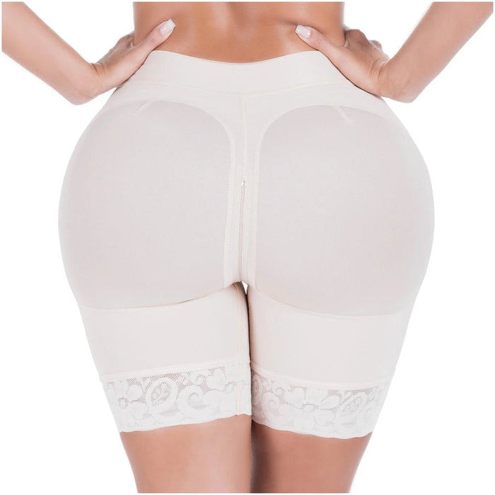Sonryse 070ZF Colombian Butt Lifting Shapewear Shorts – High Compression Tummy Control Powernet Faja | Daily Use Slimming Shorts for Women - Colombian Shapewear | Siluets