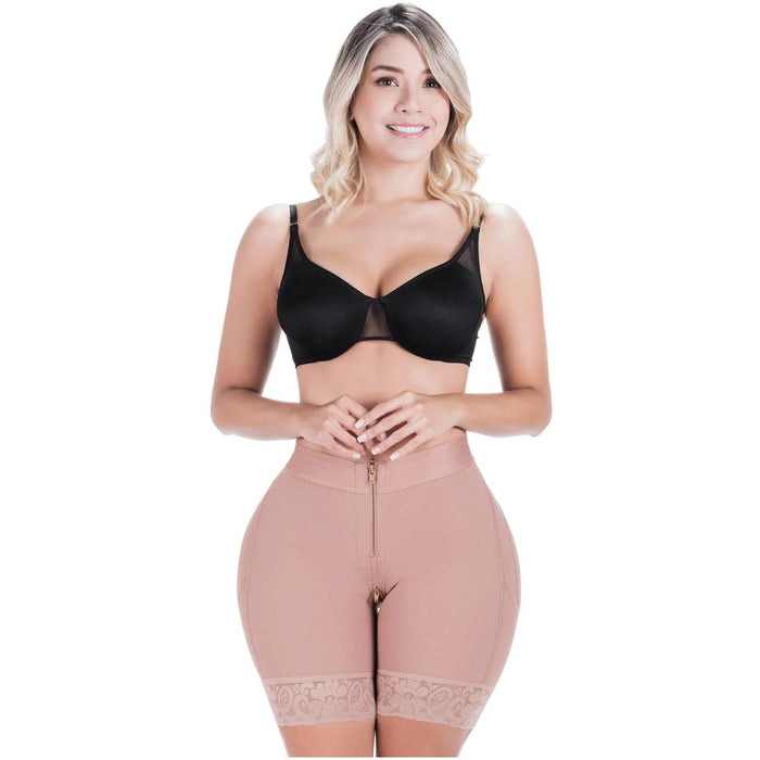 Sonryse 070ZF Colombian Butt Lifting Shapewear Shorts – High Compression Tummy Control Powernet Faja | Daily Use Slimming Shorts for Women - Colombian Shapewear | Siluets
