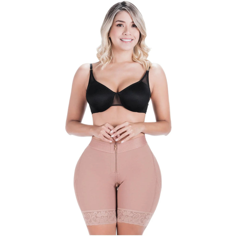 Sonryse 070ZF Colombian Butt Lifting Shapewear Shorts – High Compression Tummy Control Powernet Faja | Daily Use Slimming Shorts for Women - Colombian Shapewear | Siluets
