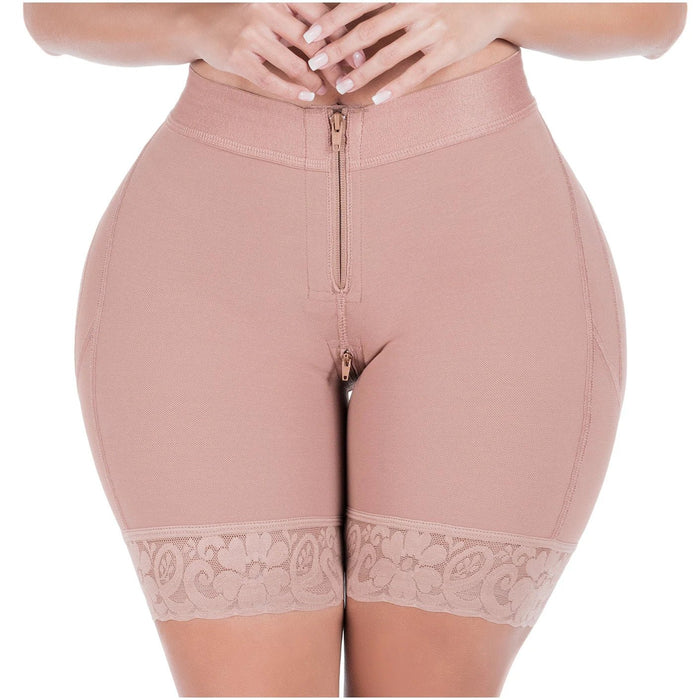 Sonryse 070ZF Colombian Butt Lifting Shapewear Shorts – High Compression Tummy Control Powernet Faja | Daily Use Slimming Shorts for Women - Colombian Shapewear | Siluets