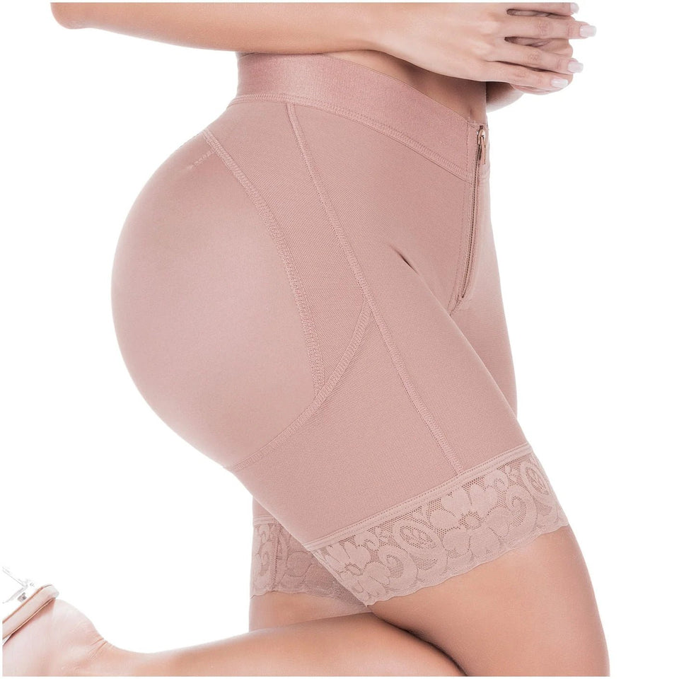 Sonryse 070ZF Colombian Butt Lifting Shapewear Shorts – High Compression Tummy Control Powernet Faja | Daily Use Slimming Shorts for Women - Colombian Shapewear | Siluets
