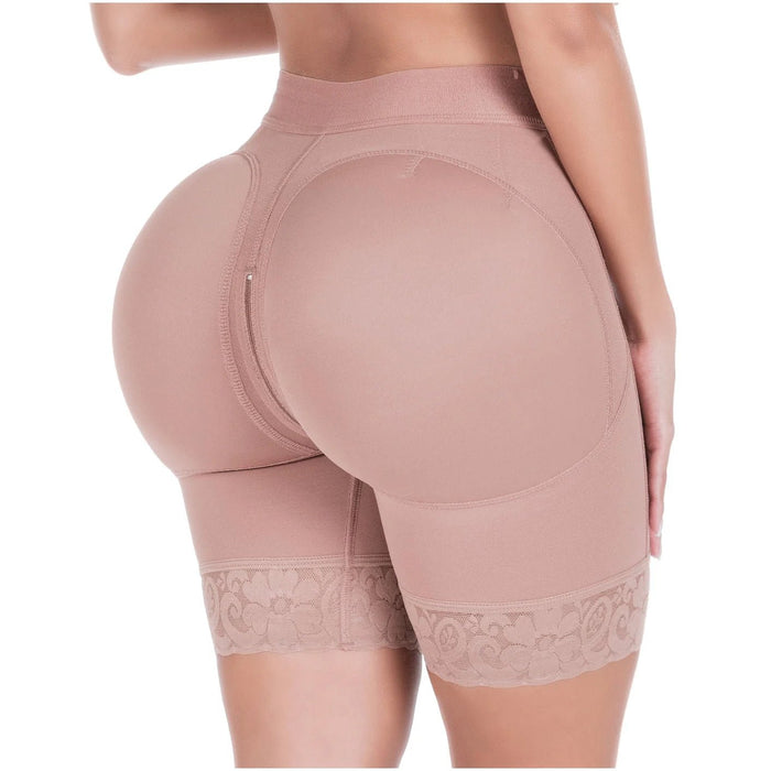 Sonryse 070ZF Colombian Butt Lifting Shapewear Shorts – High Compression Tummy Control Powernet Faja | Daily Use Slimming Shorts for Women - Colombian Shapewear | Siluets