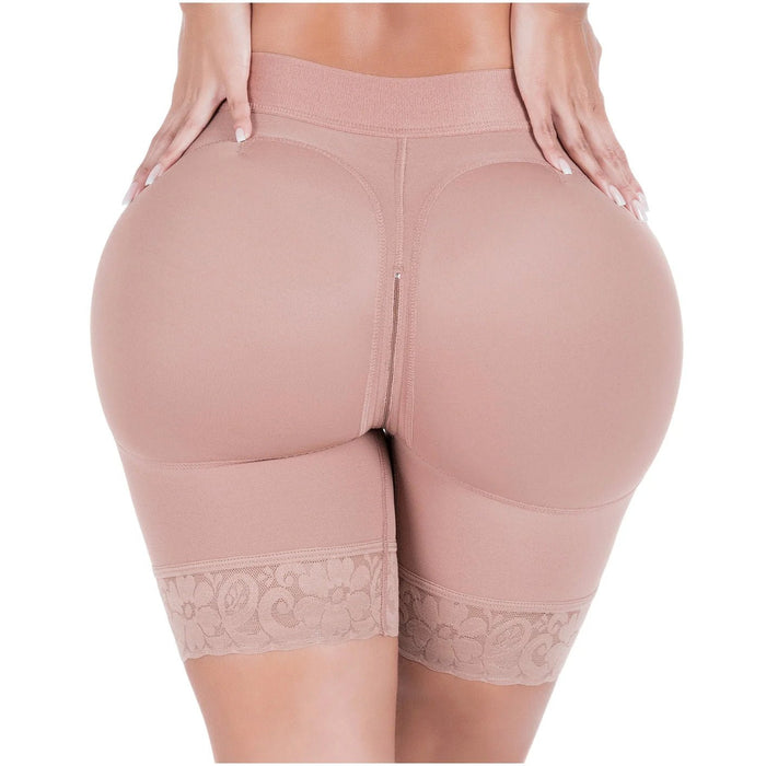 Sonryse 070ZF Colombian Butt Lifting Shapewear Shorts – High Compression Tummy Control Powernet Faja | Daily Use Slimming Shorts for Women - Colombian Shapewear | Siluets